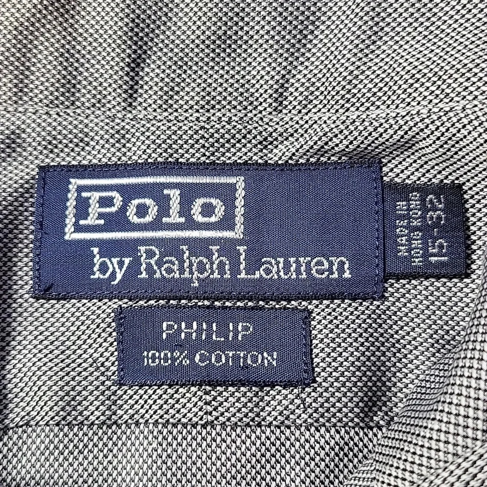 POLO RALPH LAUREN Black and White Philip Button Up Men's Dress Shirt 15-32 - Picture 7 of 7